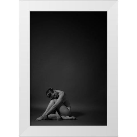 Meredith White Modern Wood Framed Art Print by EC Photography