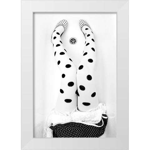 Dotted 2 White Modern Wood Framed Art Print by Wasilewski, Adam