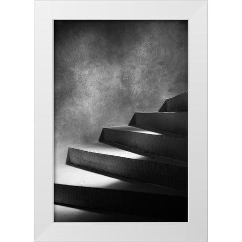 Steps Of Light White Modern Wood Framed Art Print by Seawell, Mark