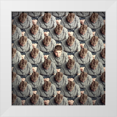 I Will Not Conform! White Modern Wood Framed Art Print by Bowen, Baden