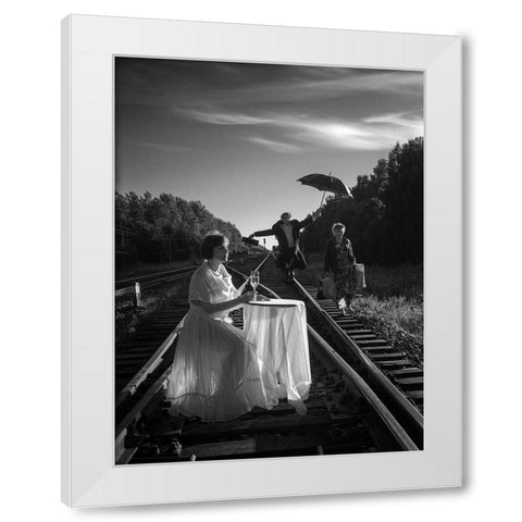 This Crazy World - Ii White Modern Wood Framed Art Print by Dansiga