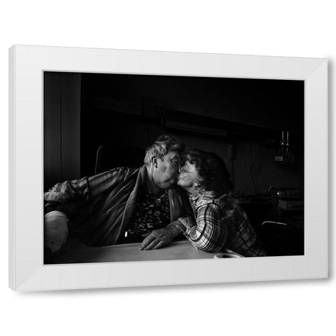 Love White Modern Wood Framed Art Print by Eisele, Stefan