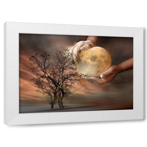 Untitled White Modern Wood Framed Art Print by Jordanova, Elisaveta