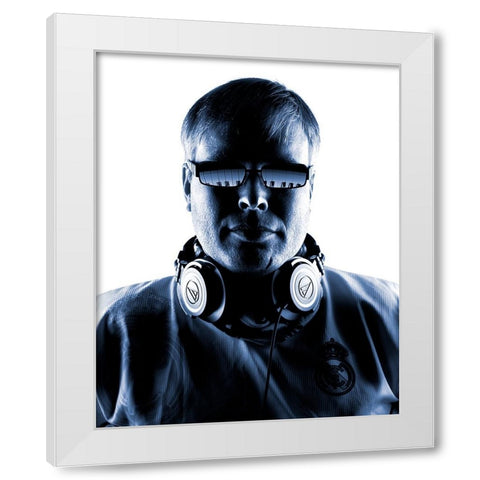 Linel 1 White Modern Wood Framed Art Print by Damsten, Petri