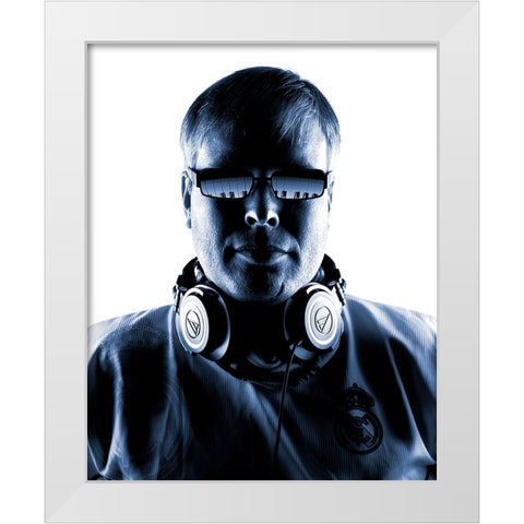 Linel 1 White Modern Wood Framed Art Print by Damsten, Petri