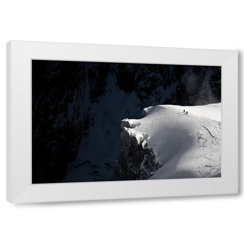 Alpinists White Modern Wood Framed Art Print by Shu, Tristan