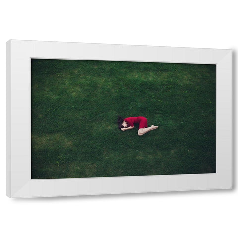 Untitled White Modern Wood Framed Art Print by Koshutina, Tatiana