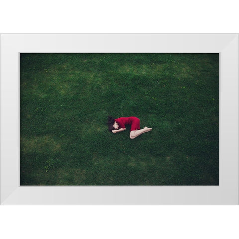Untitled White Modern Wood Framed Art Print by Koshutina, Tatiana