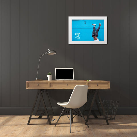 Look At This White Modern Wood Framed Art Print by Wride, Linda