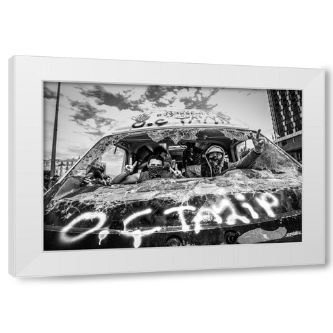 Taksim Victory White Modern Wood Framed Art Print by Bilgin, Mehmet