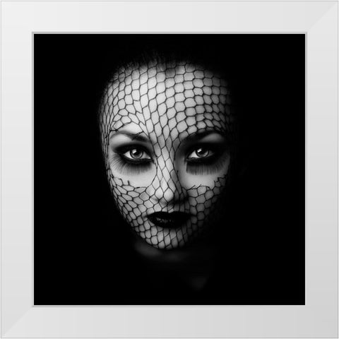 Black White Modern Wood Framed Art Print by Hayman, Oren