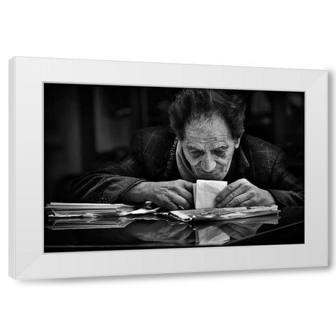 A Little Secret... White Modern Wood Framed Art Print by Grambone, Antonio