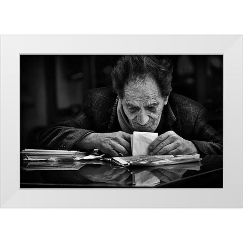 A Little Secret... White Modern Wood Framed Art Print by Grambone, Antonio
