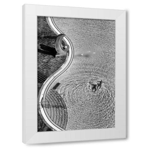 Swimming Pool White Modern Wood Framed Art Print by Kravanja, Jure