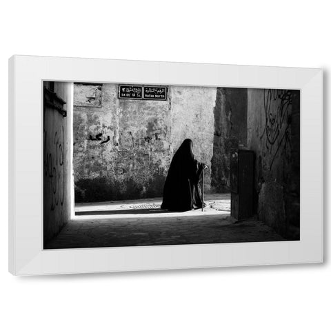 S4 E1/ 13 St. White Modern Wood Framed Art Print by A. Al Traifi, Zuhair