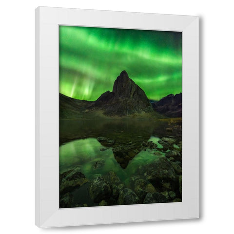 Blaze Of Beauty White Modern Wood Framed Art Print by Moore, Chris