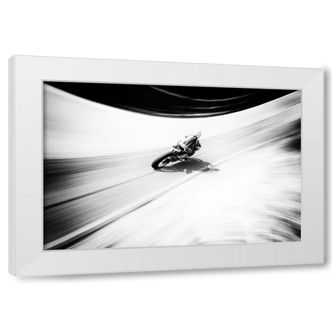 A Smoother Road White Modern Wood Framed Art Print by Abrantes, Paulo
