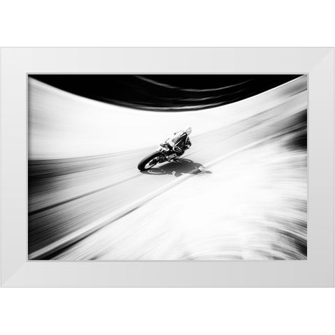 A Smoother Road White Modern Wood Framed Art Print by Abrantes, Paulo