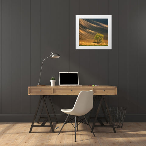 Tree... White Modern Wood Framed Art Print by Browko, Krzysztof