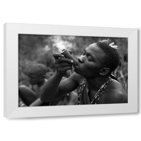 This Is The Beginning Of The End White Modern Wood Framed Art Print by Eichelberg, Amnon