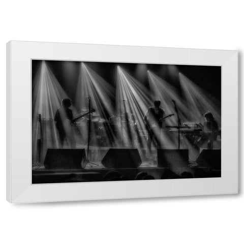 On Stage White Modern Wood Framed Art Print by Popan, Adrian