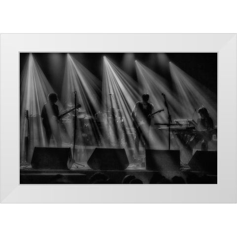 On Stage White Modern Wood Framed Art Print by Popan, Adrian