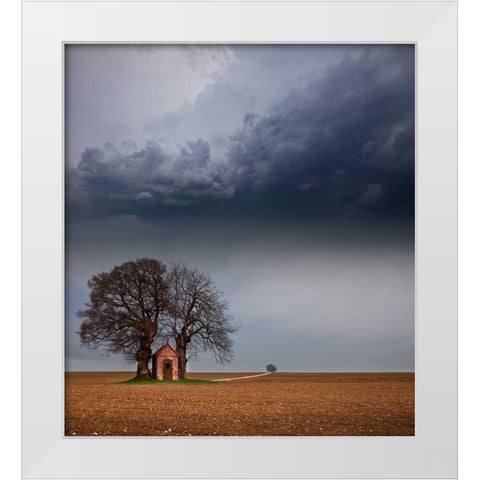 The Width Of The Alb White Modern Wood Framed Art Print by Schumacher, Nicolas