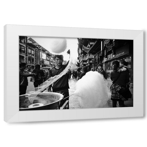 Shanghai,China.2013. White Modern Wood Framed Art Print by Nakada, Hiroyuki