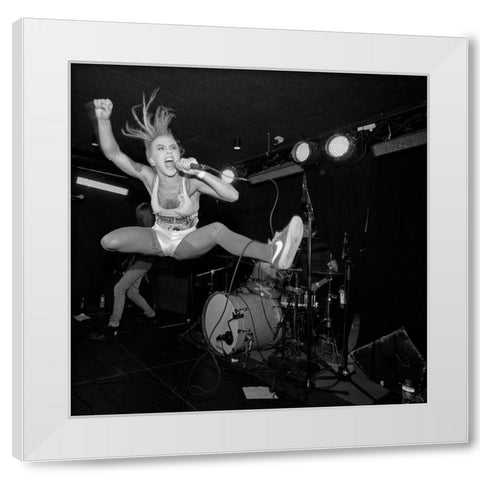 Jump White Modern Wood Framed Art Print by Moberg Jessen, Henrik