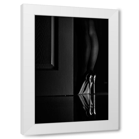 Next Door White Modern Wood Framed Art Print by Schottstaedt, Erik