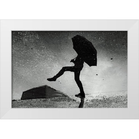 Skywalker White Modern Wood Framed Art Print by Ajven