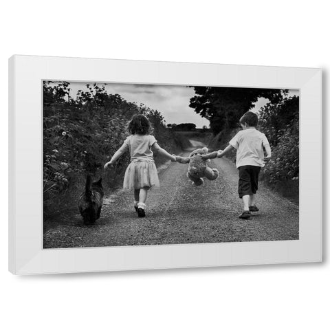 Big Adventure White Modern Wood Framed Art Print by Gibney, Paul