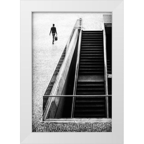 Ill Be Long Gone White Modern Wood Framed Art Print by Mexia, Laura