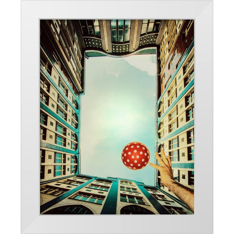 Play It! White Modern Wood Framed Art Print by ambra