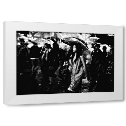 Untitled White Modern Wood Framed Art Print by Suzuki, Tatsuo