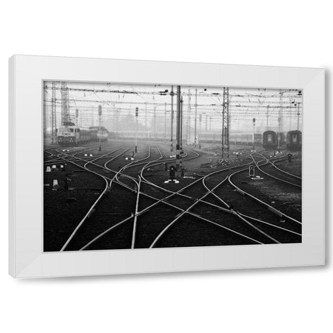 Im A November Passenger White Modern Wood Framed Art Print by Gabor, Nicoleta