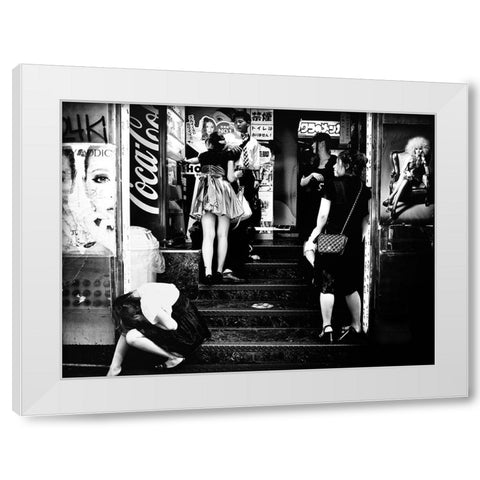 Untitled White Modern Wood Framed Art Print by Suzuki, Tatsuo