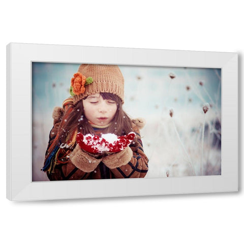 Untitled White Modern Wood Framed Art Print by Bekyarova, Svetlana