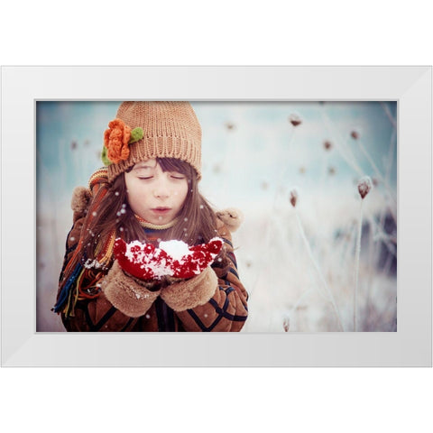Untitled White Modern Wood Framed Art Print by Bekyarova, Svetlana