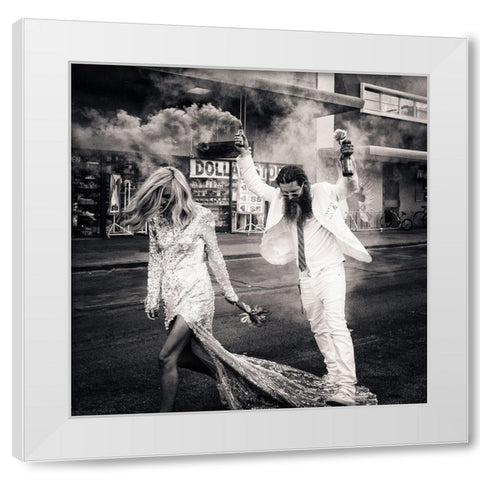 North Las Vegas White Modern Wood Framed Art Print by Klein, Kurt
