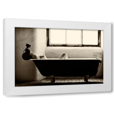 Decontamination White Modern Wood Framed Art Print by Paul
