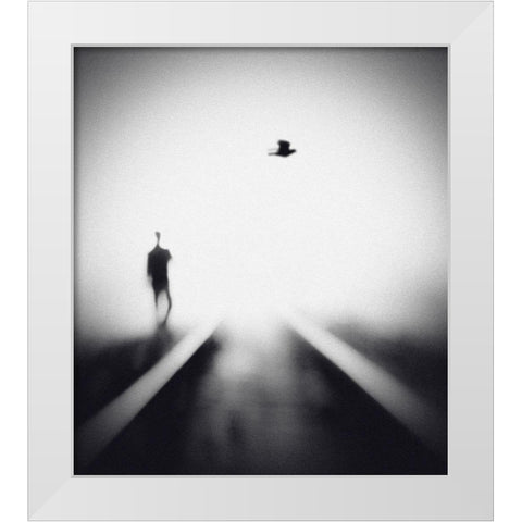 Nocturne White Modern Wood Framed Art Print by Lee, Hengki