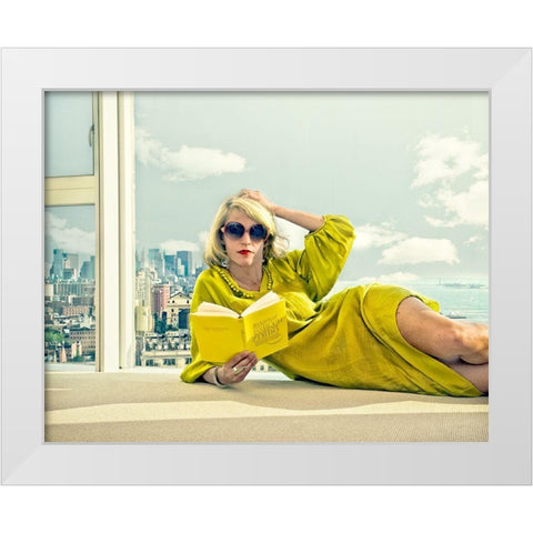 Oxygene White Modern Wood Framed Art Print by Ambra