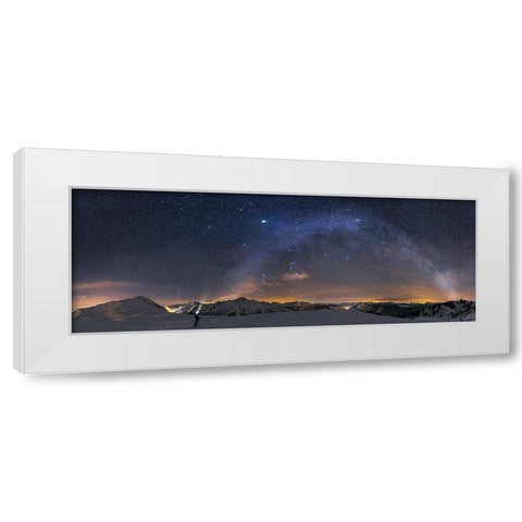 Under The Starbow White Modern Wood Framed Art Print by Nicholas Roemmelt, Dr.