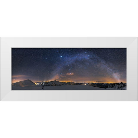 Under The Starbow White Modern Wood Framed Art Print by Nicholas Roemmelt, Dr.