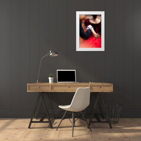 The Ballet White Modern Wood Framed Art Print by Cametti Aspri, Daniele