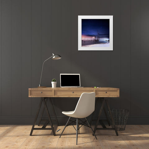 A Winter Night White Modern Wood Framed Art Print by Yang, Shu-Guang
