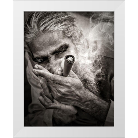 Go To Nirvana White Modern Wood Framed Art Print by Argerich, Montse