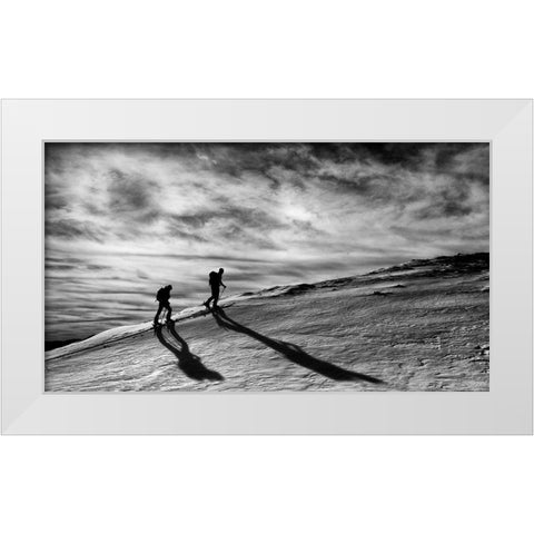 Step By Step White Modern Wood Framed Art Print by Rebro, Marcel