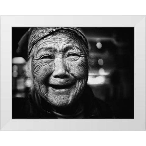 Untitled White Modern Wood Framed Art Print by Suzuki, Tatsuo